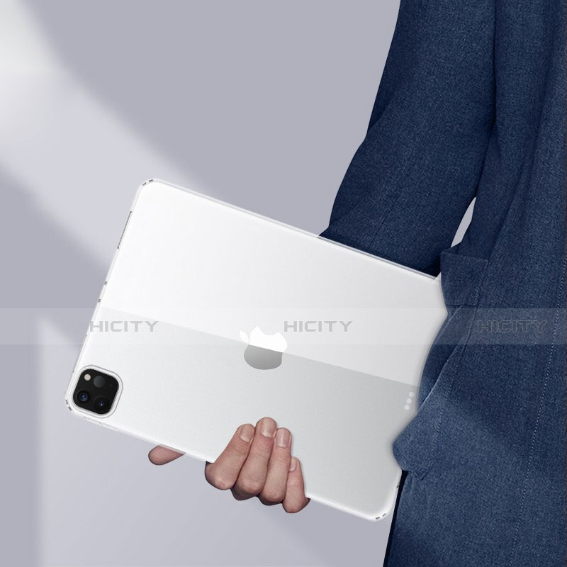 Apple iPad Pro 12.9 (2020)用極薄ソフトケース シリコンケース 耐衝撃 全面保護 クリア透明 T02 アップル クリア