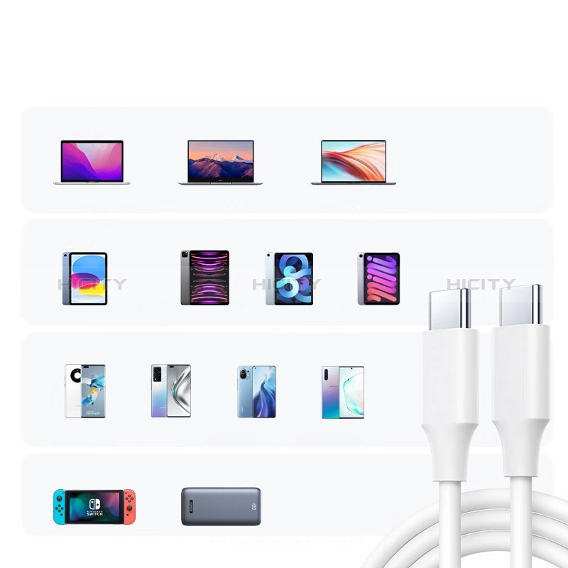 Apple iPad Pro 12.9 (2022)用Type-C USB-C to Type-C USB-C アクティブ変換ケーブルアダプタ 60W H04 アップル 