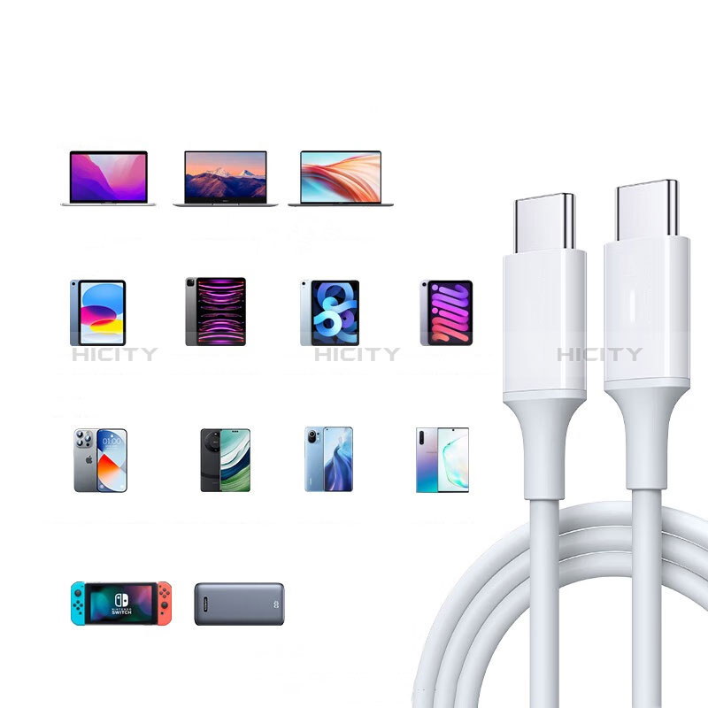 Apple iPad Pro 12.9 (2022)用Type-C USB-C to Type-C USB-C アクティブ変換ケーブルアダプタ 60W H05 アップル 