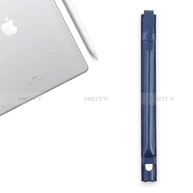 Apple iPad Pro 12.9用Apple Pencil レザー カバー 収納可能 弾性取り外し可能 P04 兼用 アップル ネイビー