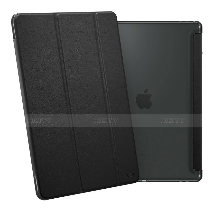 Apple iPad Pro 12.9用手帳型 レザーケース スタンド アップル ブラック