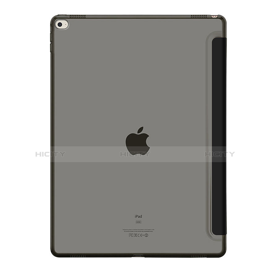 Apple iPad Pro 12.9用手帳型 レザーケース スタンド アップル ブラック