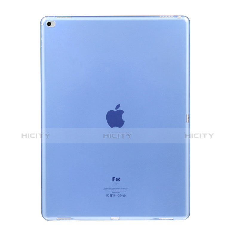 Apple iPad Pro 12.9用極薄ソフトケース シリコンケース 耐衝撃 全面保護 クリア透明 アップル ネイビー