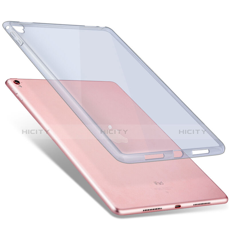 Apple iPad Pro 9.7用極薄ソフトケース シリコンケース 耐衝撃 全面保護 クリア透明 アップル ネイビー