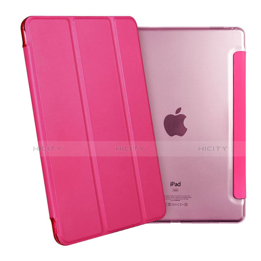 Apple iPad Pro 9.7用手帳型 レザーケース スタンド アップル ローズレッド