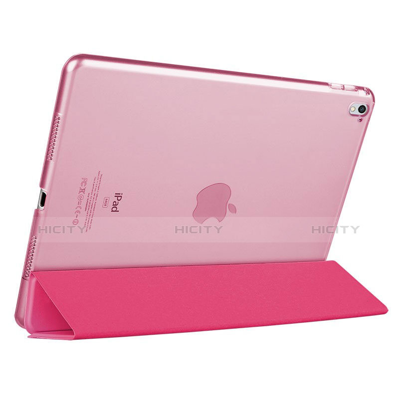 Apple iPad Pro 9.7用手帳型 レザーケース スタンド アップル ローズレッド