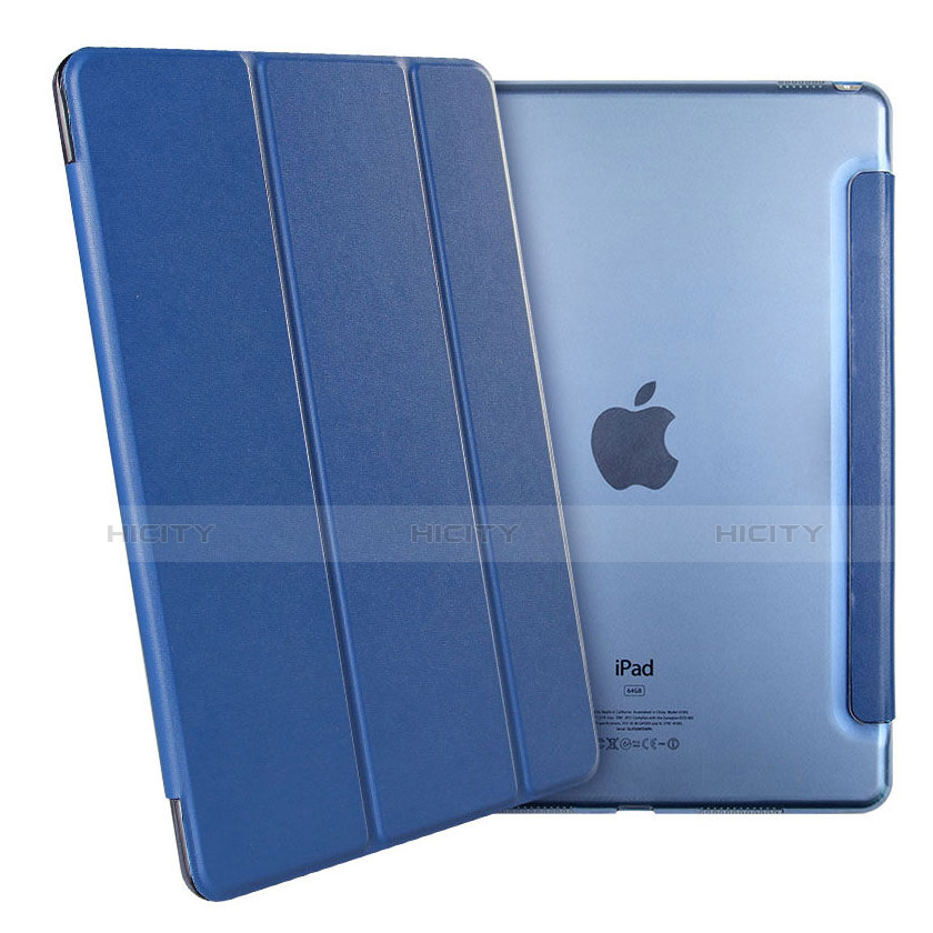 Apple iPad Pro 9.7用手帳型 レザーケース スタンド アップル ネイビー