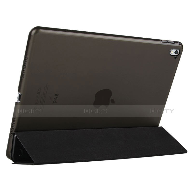 Apple iPad Pro 9.7用手帳型 レザーケース スタンド アップル ブラック