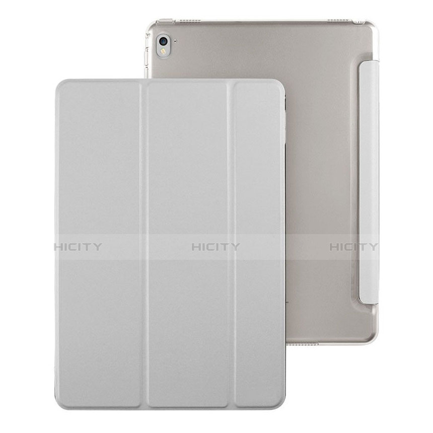 Apple iPad Pro 9.7用手帳型 レザーケース スタンド アップル ホワイト