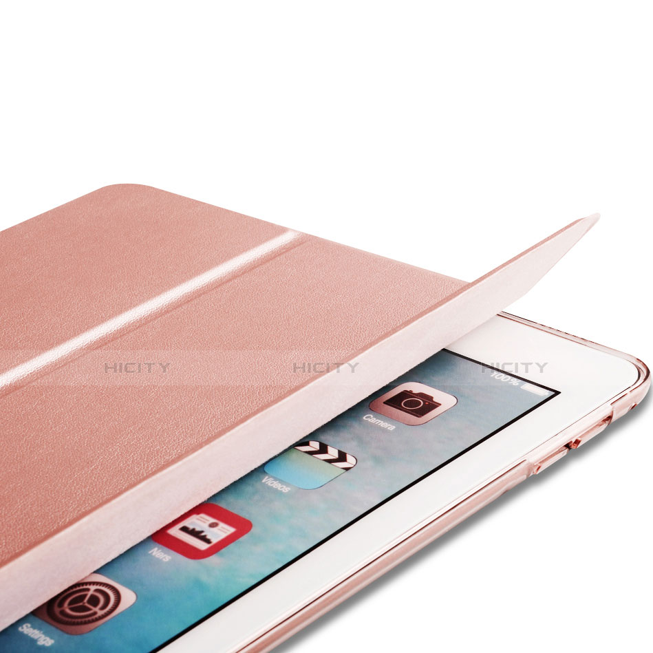 Apple iPad Pro 9.7用レザーケース 手帳型 スタンド アップル ローズゴールド
