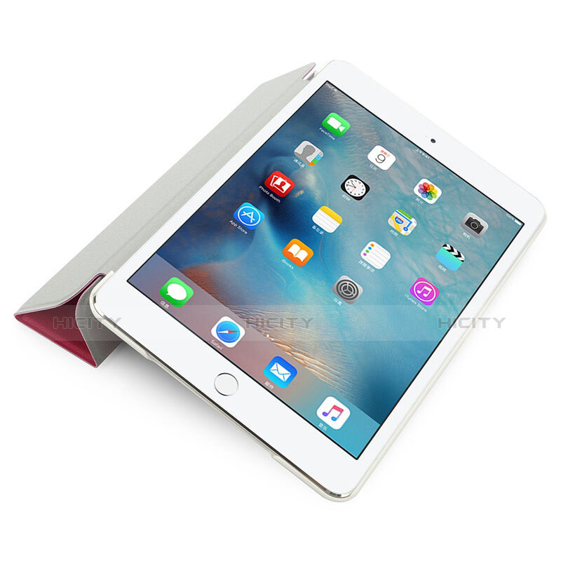 Apple iPad Pro 9.7用レザーケース 手帳型 スタンド 質感もマット アップル レッド