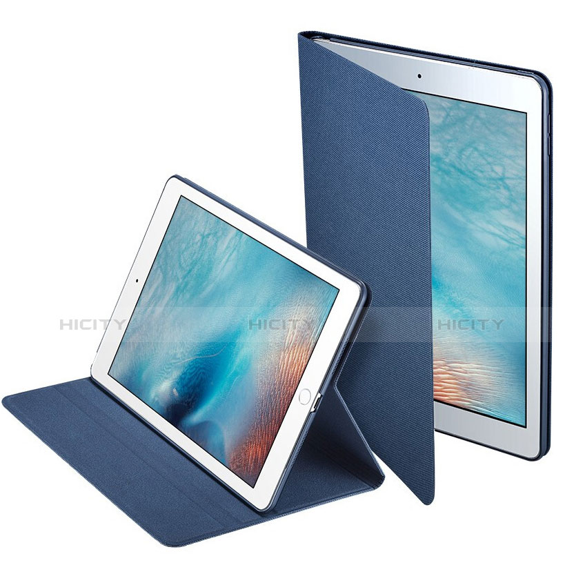 Apple iPad Pro 9.7用手帳型 レザーケース スタンド L04 アップル ネイビー