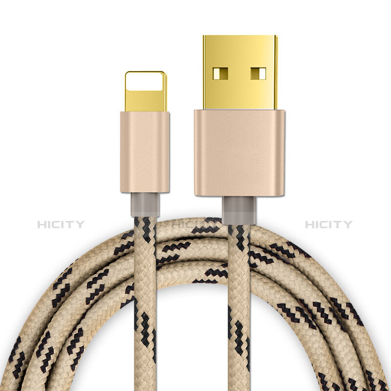 Apple iPhone 11用USBケーブル 充電ケーブル L01 アップル ゴールド