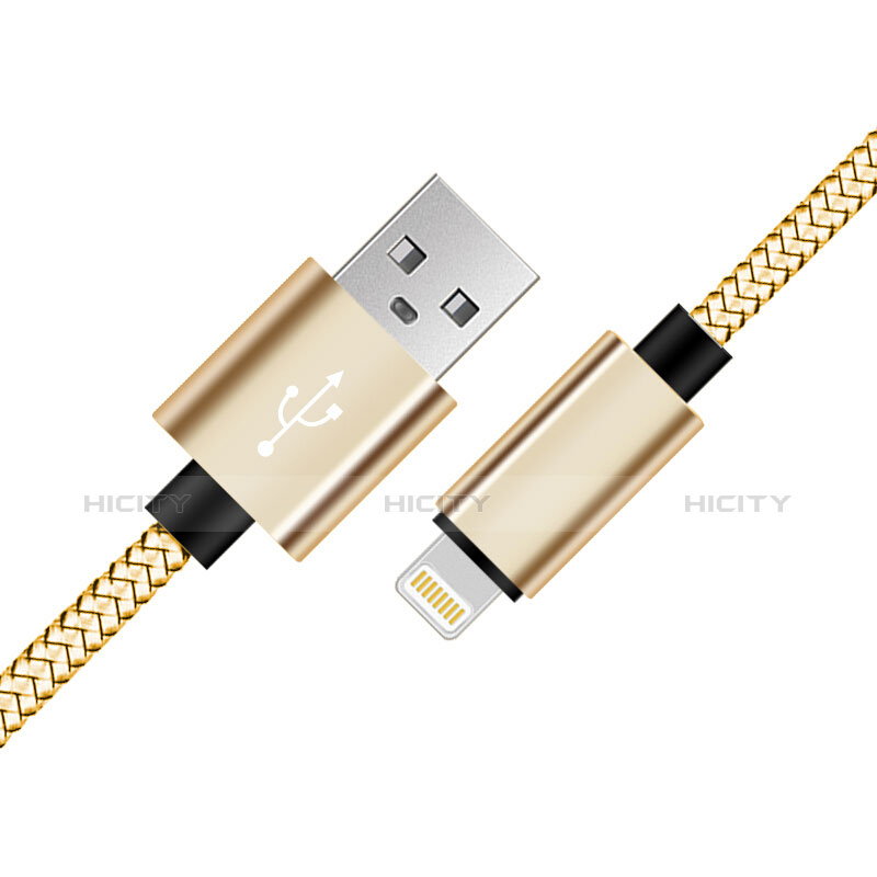 Apple iPhone 11用USBケーブル 充電ケーブル L07 アップル ゴールド