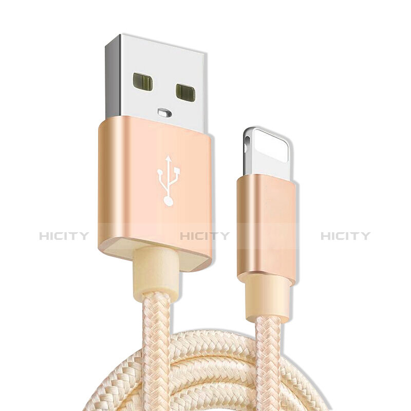 Apple iPhone 11用USBケーブル 充電ケーブル L08 アップル ゴールド