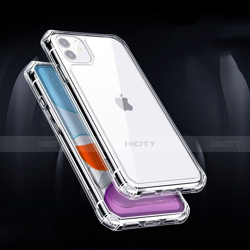 Apple iPhone 11用極薄ソフトケース シリコンケース 耐衝撃 全面保護 クリア透明 T04 アップル クリア