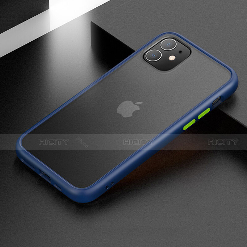 Apple iPhone 11用ハイブリットバンパーケース プラスチック 兼シリコーン カバー アップル ネイビー