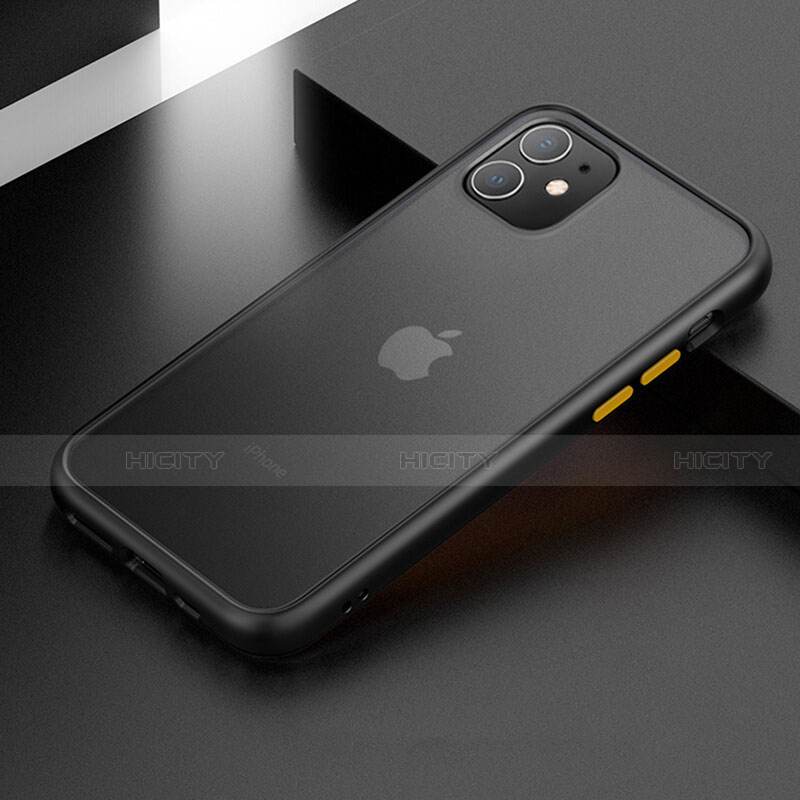 Apple iPhone 11用ハイブリットバンパーケース プラスチック 兼シリコーン カバー アップル ブラック