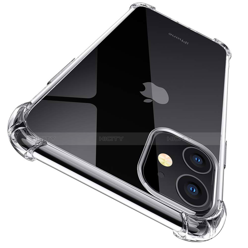 Apple iPhone 11用極薄ソフトケース シリコンケース 耐衝撃 全面保護 クリア透明 T03 アップル クリア