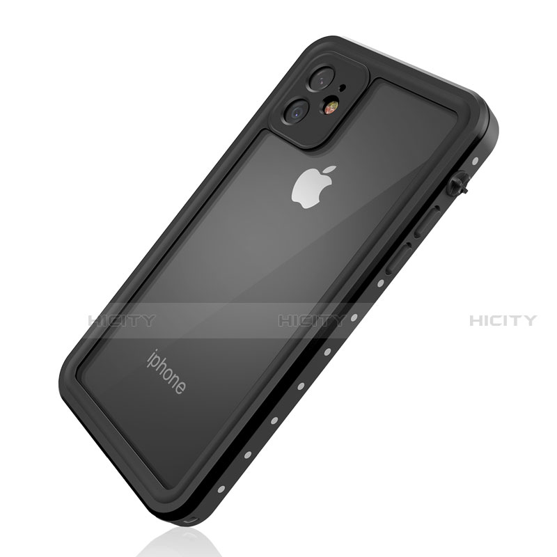 Apple iPhone 11用完全防水ケース ハイブリットバンパーカバー 高級感 手触り良い 360度 アップル ブラック