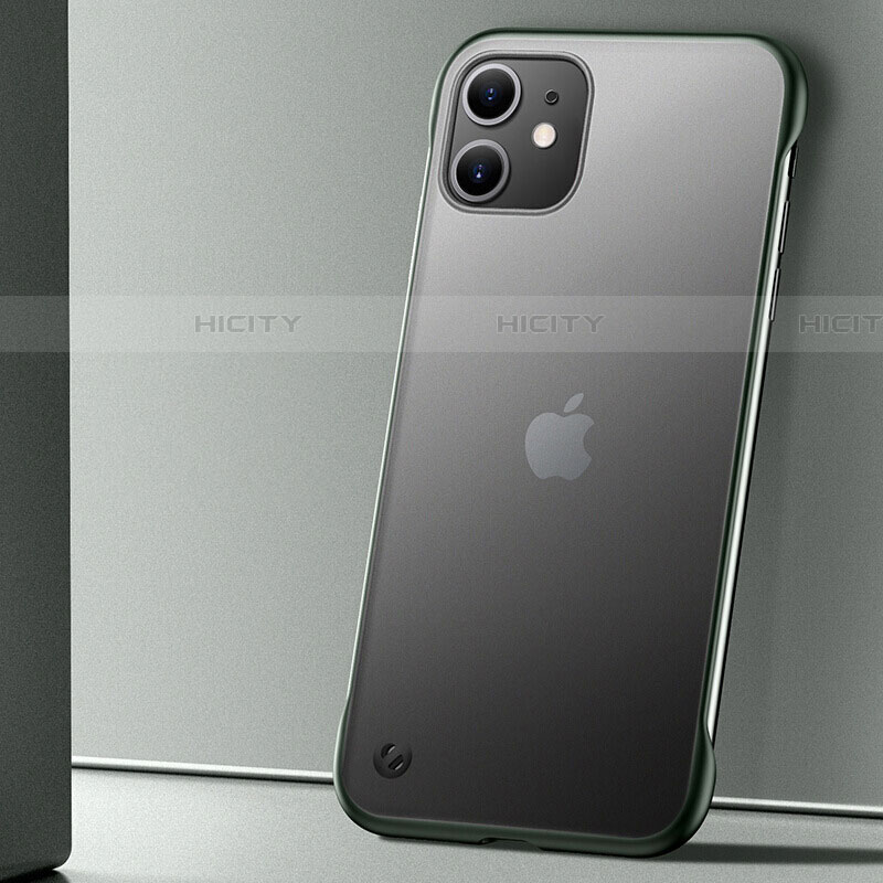 Apple iPhone 11用ハードカバー クリスタル クリア透明 S02 アップル グリーン