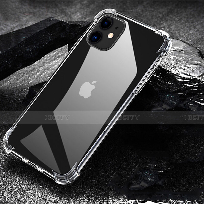Apple iPhone 11用極薄ソフトケース シリコンケース 耐衝撃 全面保護 クリア透明 U01 アップル クリア