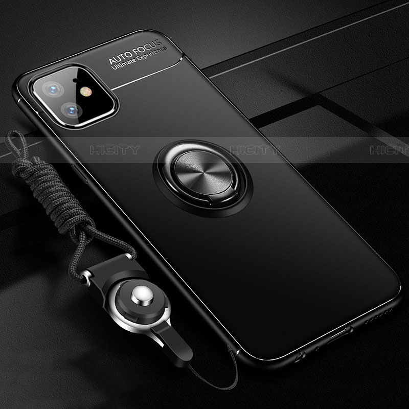 Apple iPhone 11用極薄ソフトケース シリコンケース 耐衝撃 全面保護 アンド指輪 マグネット式 バンパー T02 アップル 
