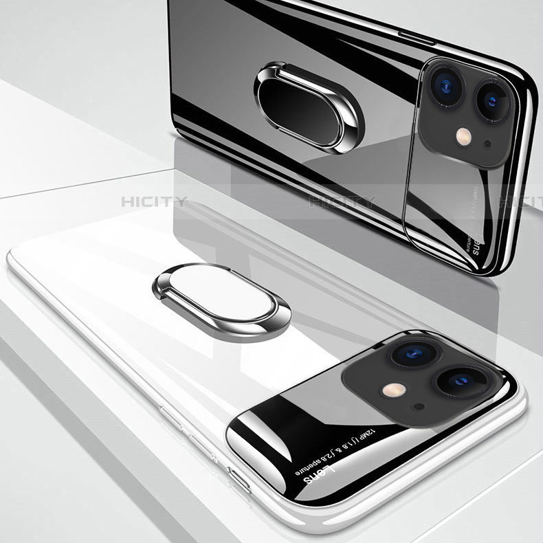 Apple iPhone 11用ハードケース プラスチック 質感もマット アンド指輪 マグネット式 P01 アップル 