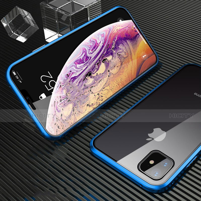 Apple iPhone 11用ケース 高級感 手触り良い アルミメタル 製の金属製 360度 フルカバーバンパー 鏡面 カバー M01 アップル 
