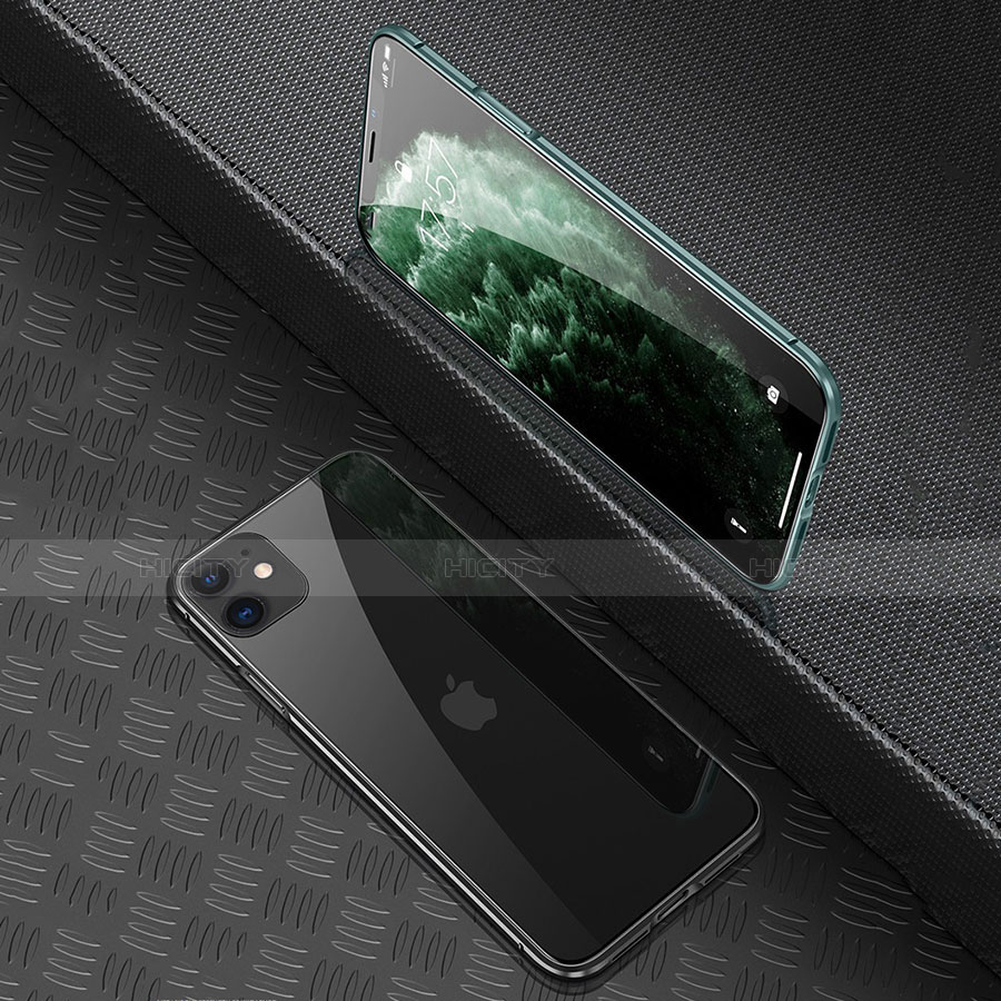 Apple iPhone 11用ケース 高級感 手触り良い アルミメタル 製の金属製 360度 フルカバーバンパー 鏡面 カバー T01 アップル 
