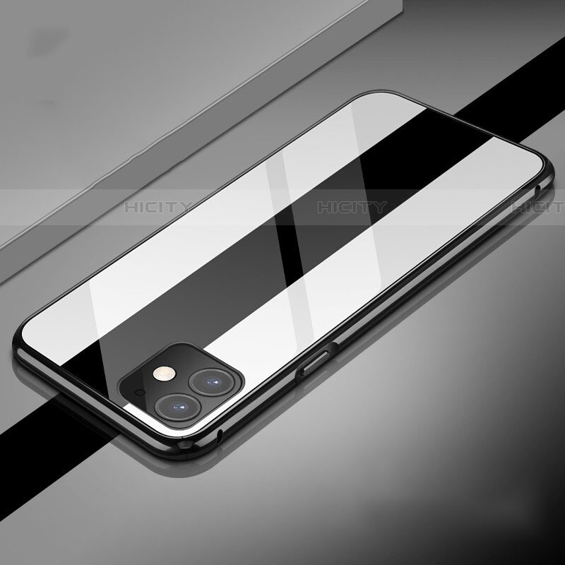 Apple iPhone 11用ケース 高級感 手触り良い アルミメタル 製の金属製 360度 フルカバーバンパー 鏡面 カバー T04 アップル 