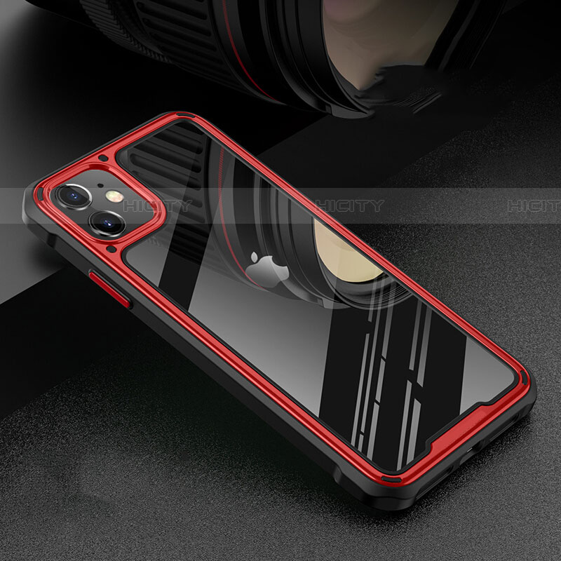 Apple iPhone 11用ケース 高級感 手触り良い アルミメタル 製の金属製 360度 フルカバーバンパー 鏡面 カバー T05 アップル 