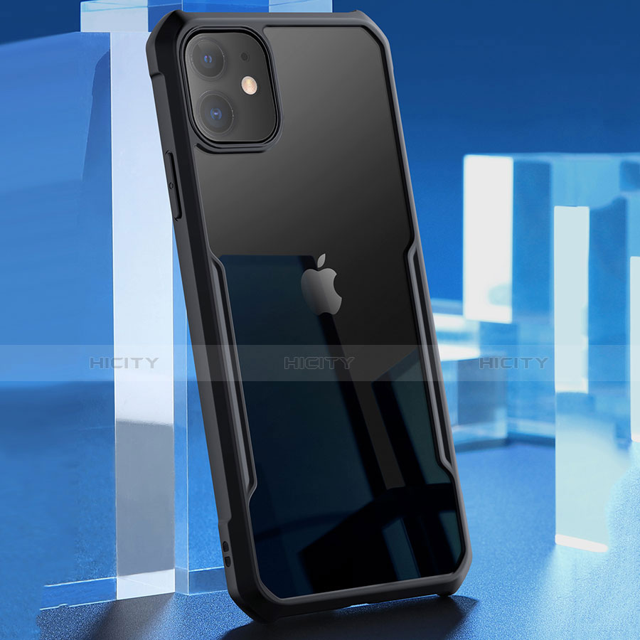 Apple iPhone 11用ハイブリットバンパーケース クリア透明 プラスチック 鏡面 カバー アップル 