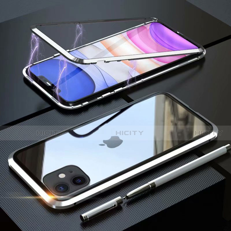 Apple iPhone 11用ケース 高級感 手触り良い アルミメタル 製の金属製 360度 フルカバーバンパー 鏡面 カバー M09 アップル 