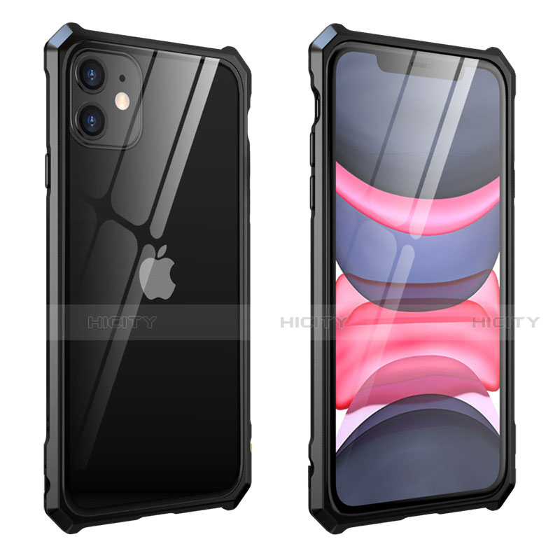 Apple iPhone 11用ケース 高級感 手触り良い アルミメタル 製の金属製 360度 フルカバーバンパー 鏡面 カバー M10 アップル