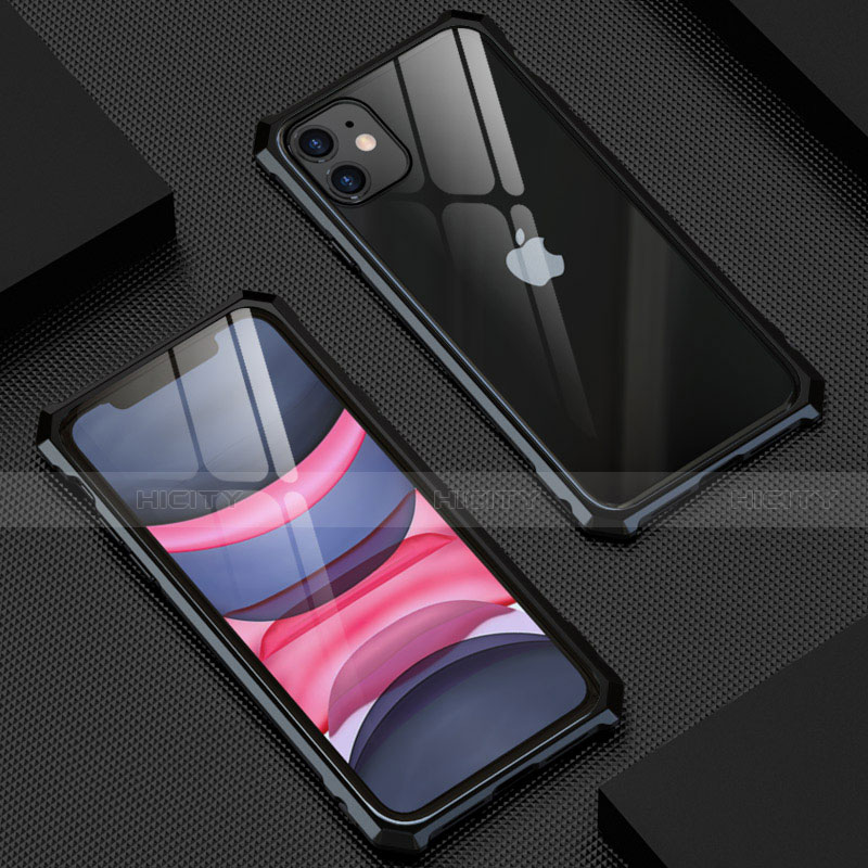 Apple iPhone 11用ケース 高級感 手触り良い アルミメタル 製の金属製 360度 フルカバーバンパー 鏡面 カバー M10 アップル