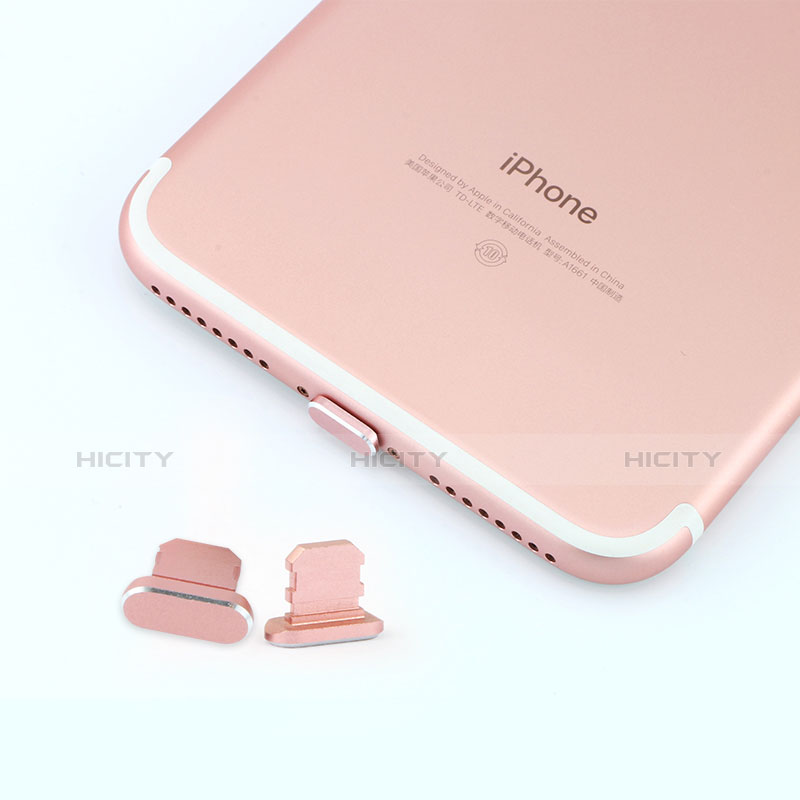 Apple iPhone 11用アンチ ダスト プラグ キャップ ストッパー Lightning USB J06 アップル ゴールド