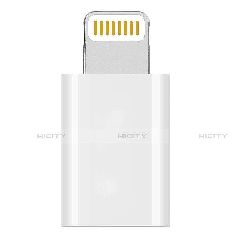Apple iPhone 11 Pro用Android Micro USB to Lightning USB アクティブ変換ケーブルアダプタ H01 アップル ホワイト
