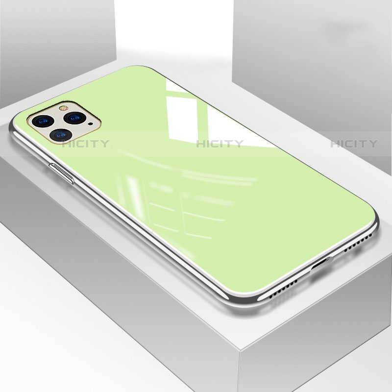 Apple iPhone 11 Pro用ハイブリットバンパーケース プラスチック 鏡面 カバー M01 アップル グリーン