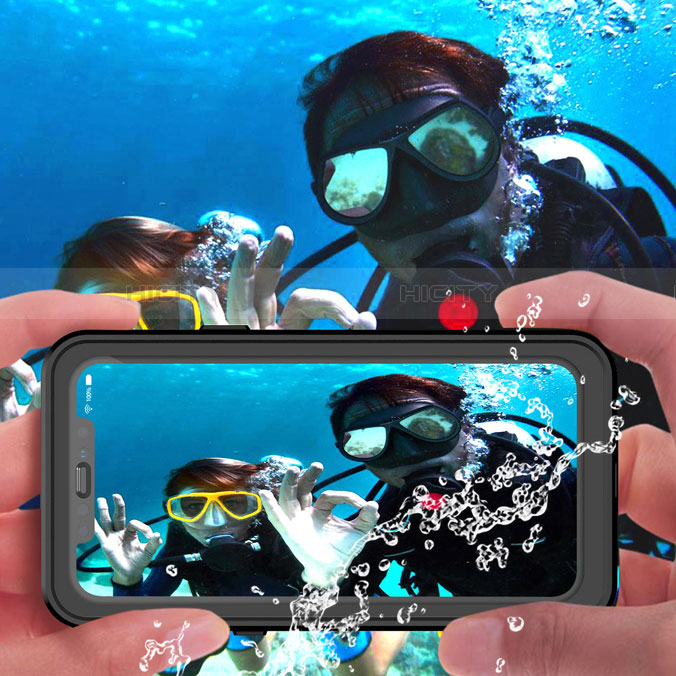 Apple iPhone 11 Pro用完全防水ケース ハイブリットバンパーカバー 高級感 手触り良い 360度 W01 アップル ブラック