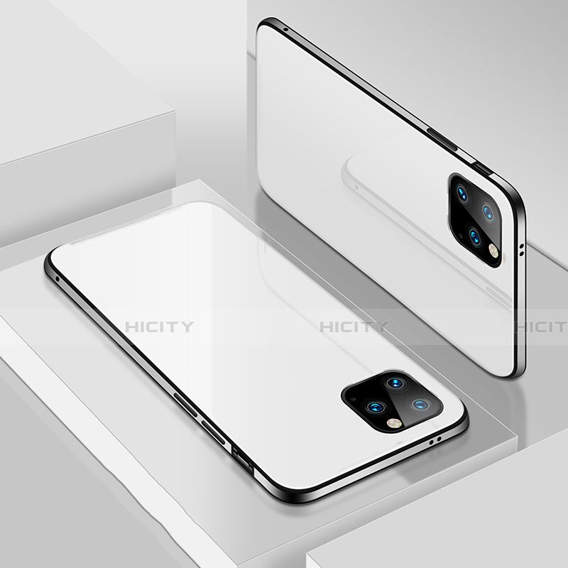 Apple iPhone 11 Pro用ケース 高級感 手触り良い アルミメタル 製の金属製 カバー T02 アップル ホワイト