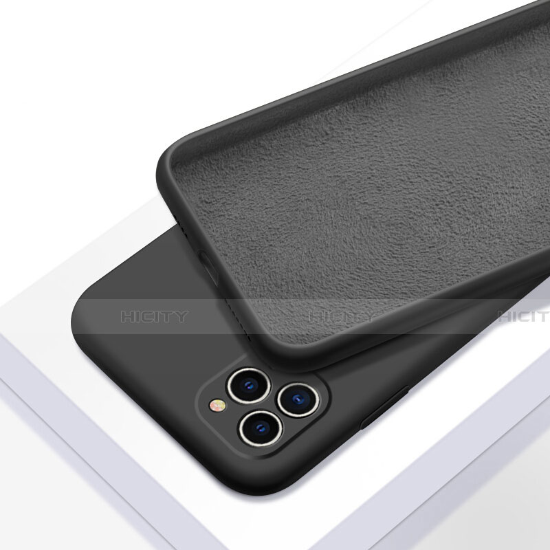 Apple iPhone 11 Pro用360度 フルカバー極薄ソフトケース シリコンケース 耐衝撃 全面保護 バンパー C05 アップル ブラック