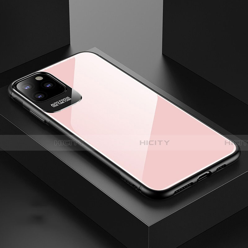 Apple iPhone 11 Pro用ハイブリットバンパーケース プラスチック 鏡面 カバー G02 アップル ピンク