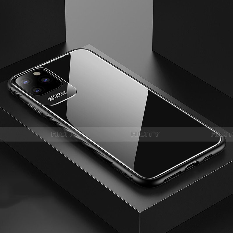 Apple iPhone 11 Pro用ハイブリットバンパーケース プラスチック 鏡面 カバー G02 アップル ブラック