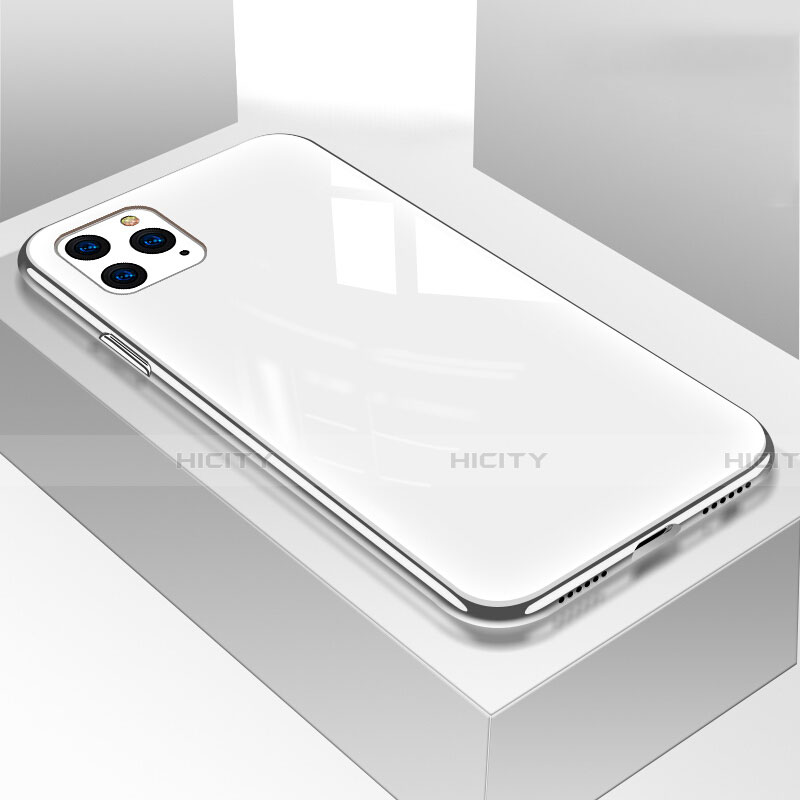 Apple iPhone 11 Pro用ハイブリットバンパーケース プラスチック 鏡面 カバー T05 アップル ホワイト