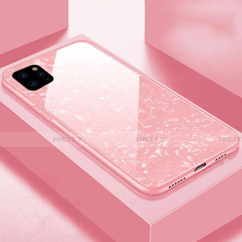 Apple iPhone 11 Pro用ハイブリットバンパーケース プラスチック 鏡面 カバー T06 アップル ピンク