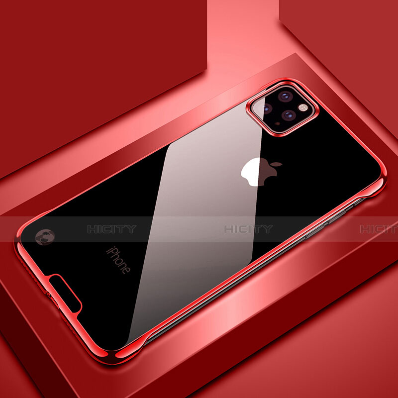 Apple iPhone 11 Pro用ハードカバー クリスタル クリア透明 S02 アップル レッド