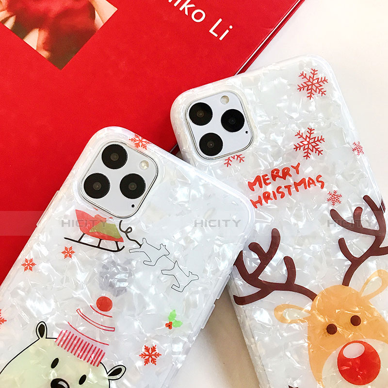 Apple iPhone 11 Pro用シリコンケース ソフトタッチラバー クリスマス カバー アップル 