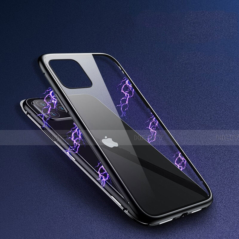 Apple iPhone 11 Pro用ケース 高級感 手触り良い アルミメタル 製の金属製 360度 フルカバーバンパー 鏡面 カバー T09 アップル 