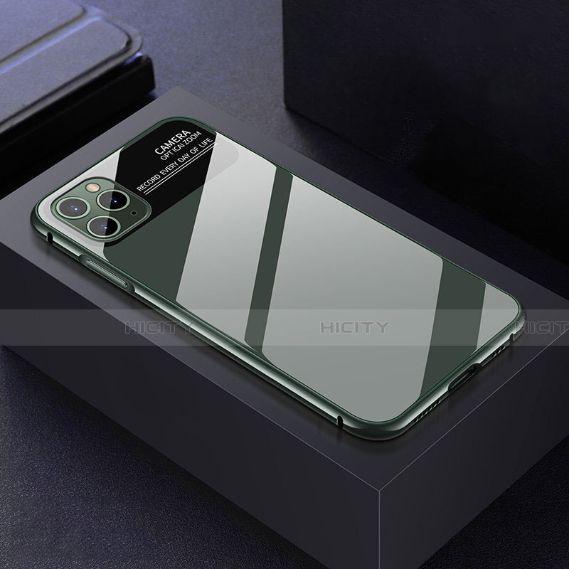 Apple iPhone 11 Pro用ケース 高級感 手触り良い アルミメタル 製の金属製 360度 フルカバーバンパー 鏡面 カバー T04 アップル 